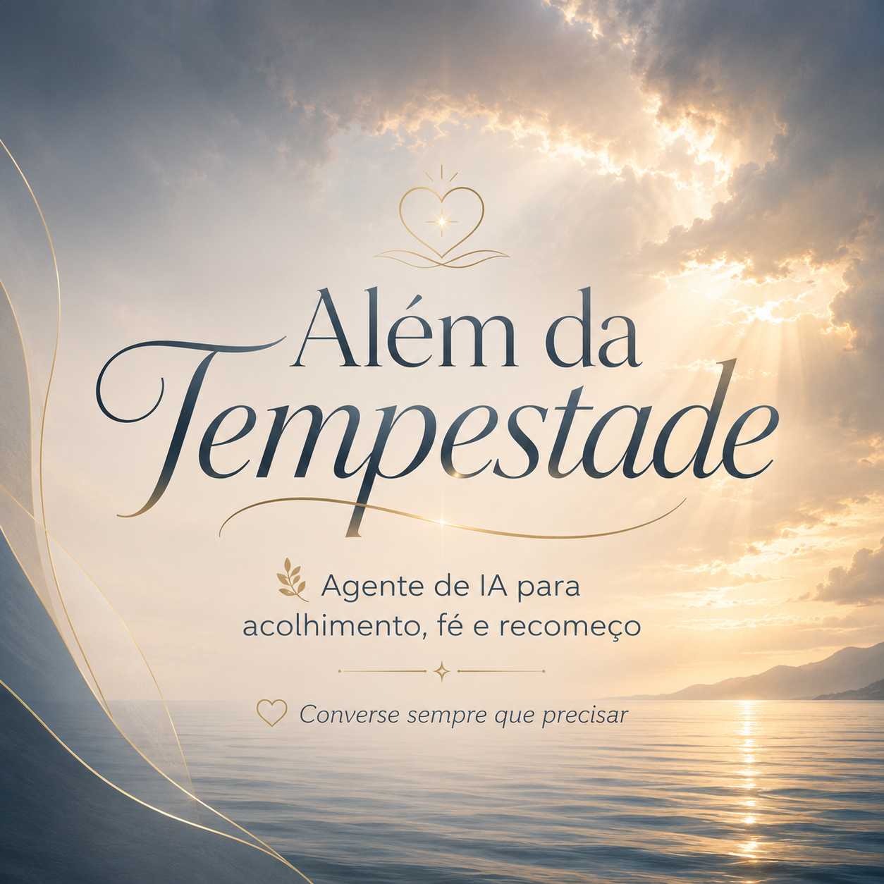 Assistente de IA Cruzando Tempestade — Além da Tempestade